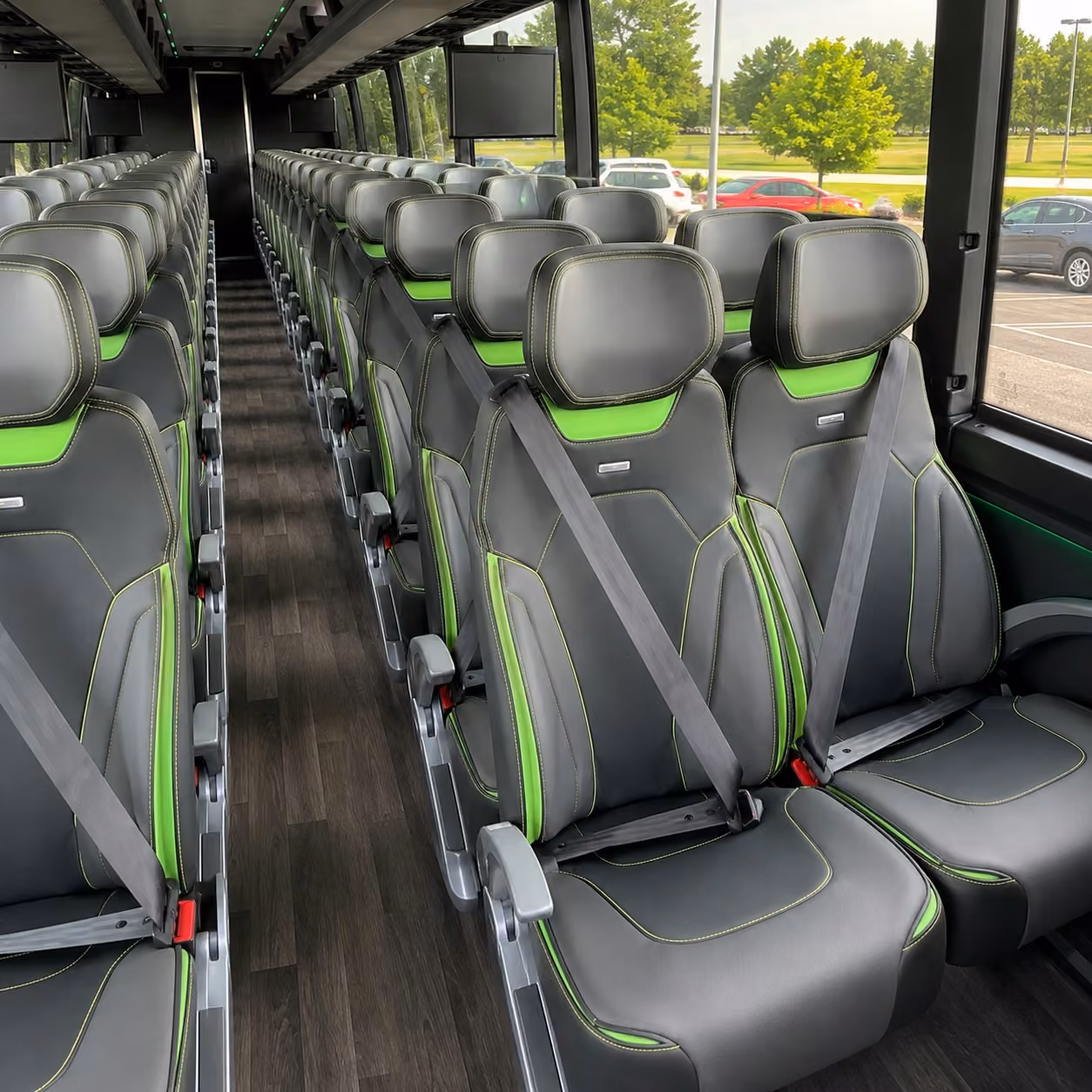 40 56 passenger charter bus interior
