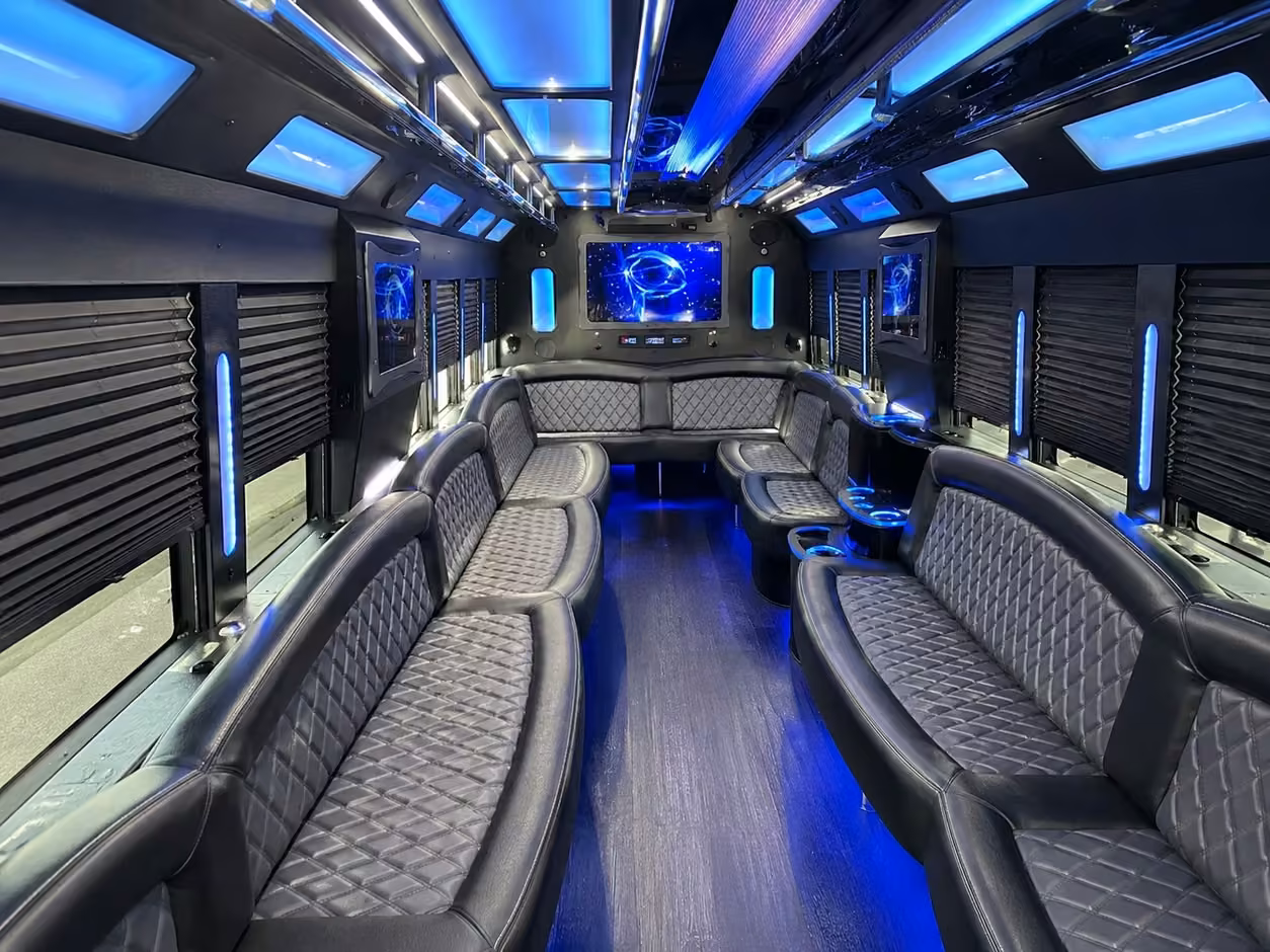 tampa party bus interior